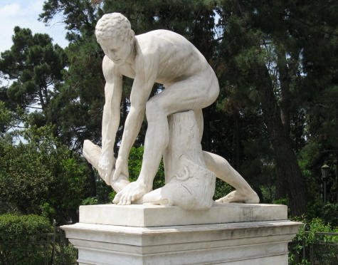 Wood Chopper Statue in Athens Greece